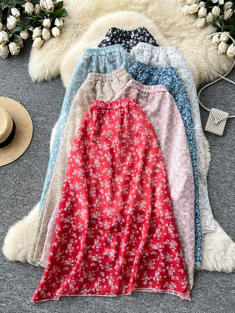 Korean Style Floral Print A-Line Midi Skirt Women's High Waist Slimming Versatile Commute Spring Summer City Casual Skirt
Korean Style Floral Print A-Line Midi Skirt Women's High Waist Slimming Versatile Commute Spring Summer City Casual Skirt