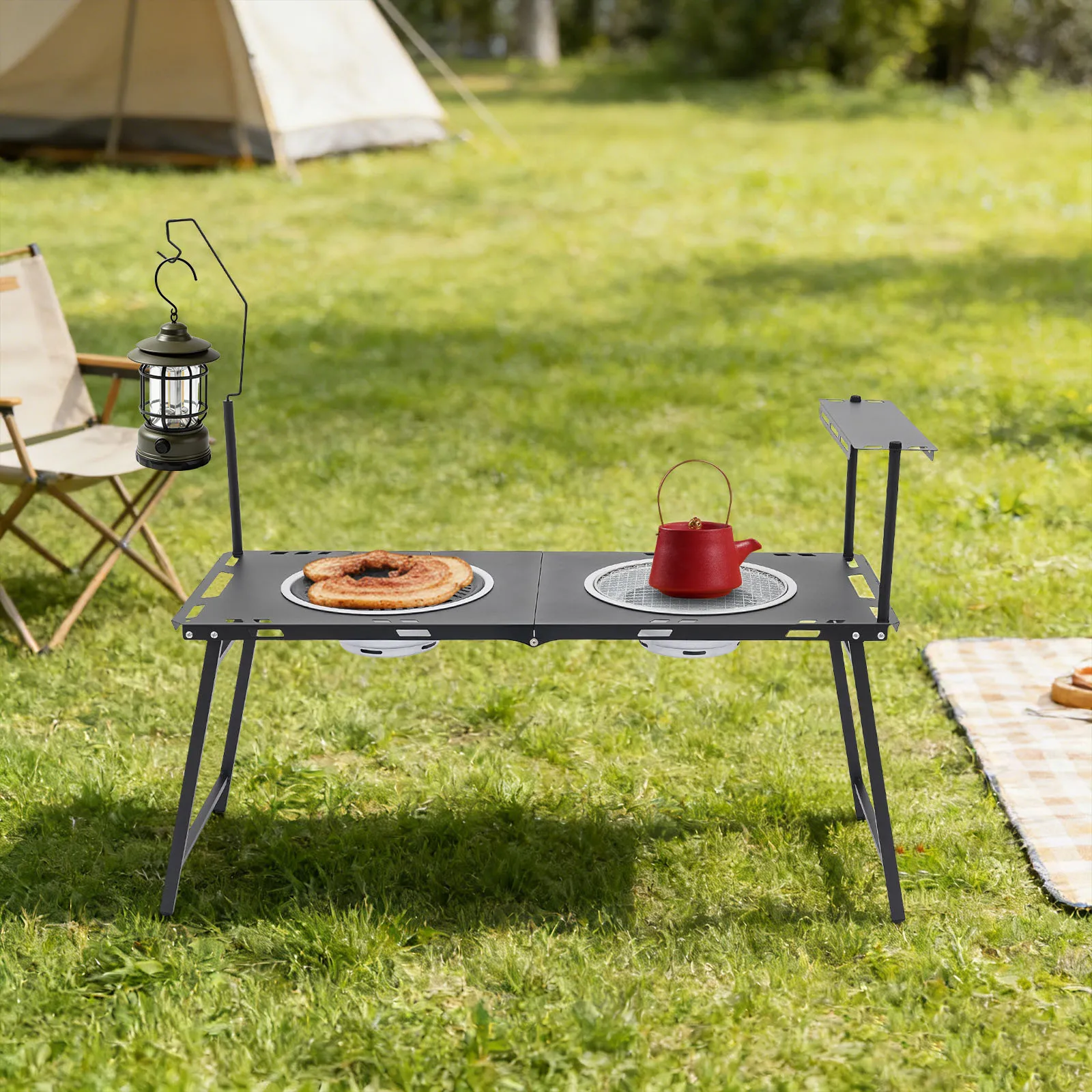Portable Camping BBQ Table, Metal Folding Camping Table, Folding Grill Table For Camping, Picnics, And Backyard Gatherings
Portable Camping BBQ Table, Metal Folding Camping Table, Folding Grill Table For Camping, Picnics, And Backyard Gatherings