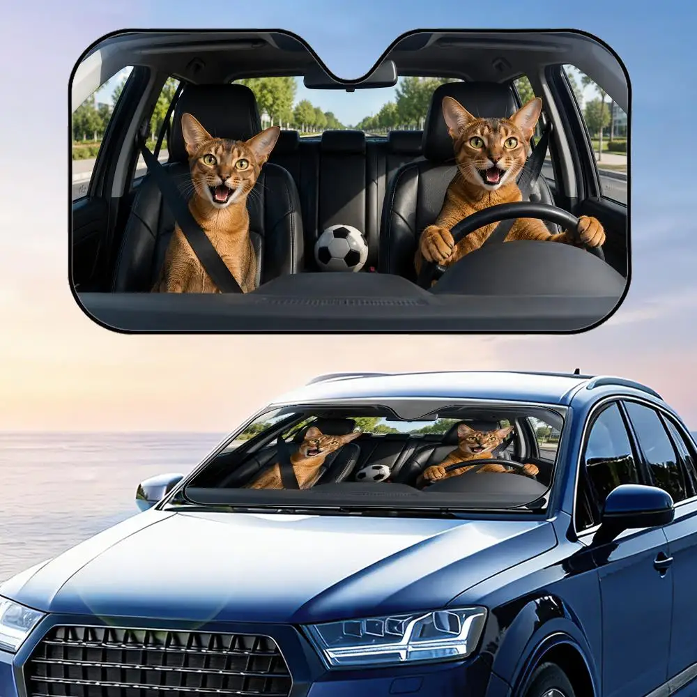 Abyssinian Soccer Party Sun Visor Car Front Windshield Sun Shade Foldable Reflective UV Protection Heat Insulation Cover
Abyssinian Soccer Party Sun Visor Car Front Windshield Sun Shade Foldable Reflective UV Protection Heat Insulation Cover