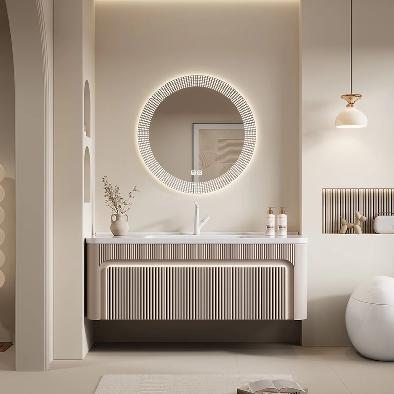 Bathroom Cabinet Ceramic Integrated Basin Rock Slate Seamless Cream Wind Toilet Hand Washbasin Combination Washstand
Bathroom Cabinet Ceramic Integrated Basin Rock Slate Seamless Cream Wind Toilet Hand Washbasin Combination Washstand