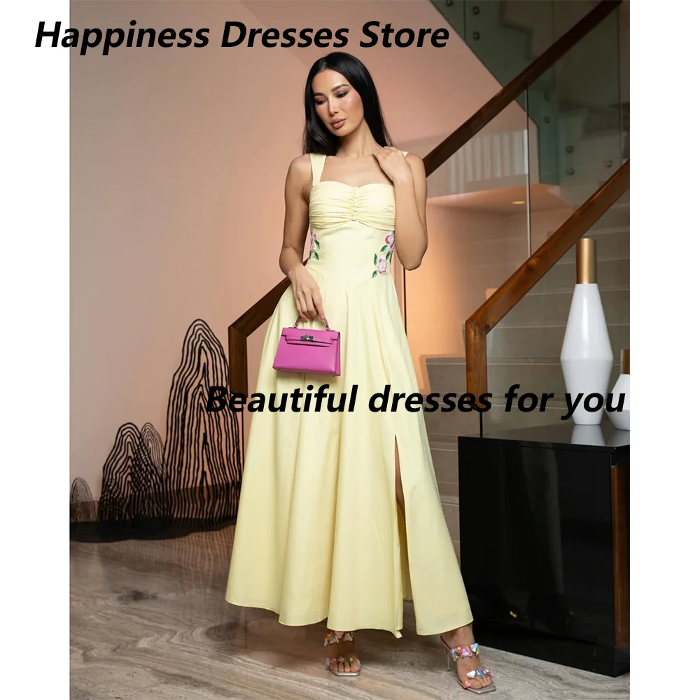 Elegant Evenin Dress Square Collar Applique A Line Formal Party Gowns for Women Sleeveless Ankle Length Prom Gowns Customized
Elegant Evenin Dress Square Collar Applique A Line Formal Party Gowns for Women Sleeveless Ankle Length Prom Gowns Customized
