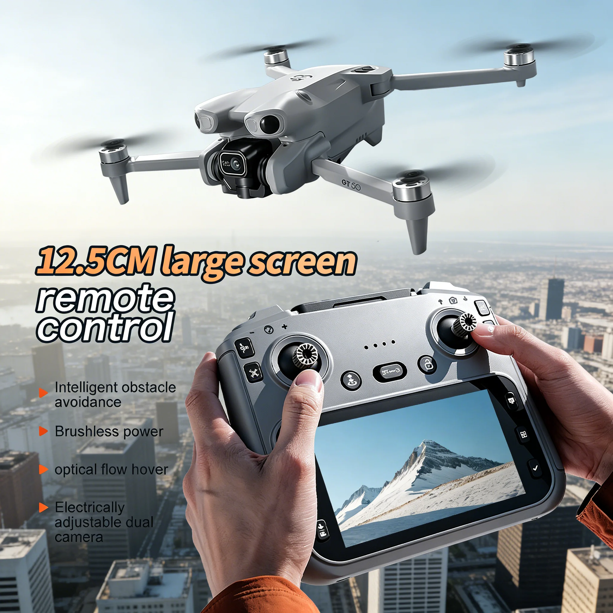 New Hot GT50PRO Drone Professional 4K HD Dual Camera WI-FI FPV RC UAV Brushless Aerial Photography Quadcopter Fold Airplane Toys
New Hot GT50PRO Drone Professional 4K HD Dual Camera WI-FI FPV RC UAV Brushless Aerial Photography Quadcopter Fold Airplane Toys