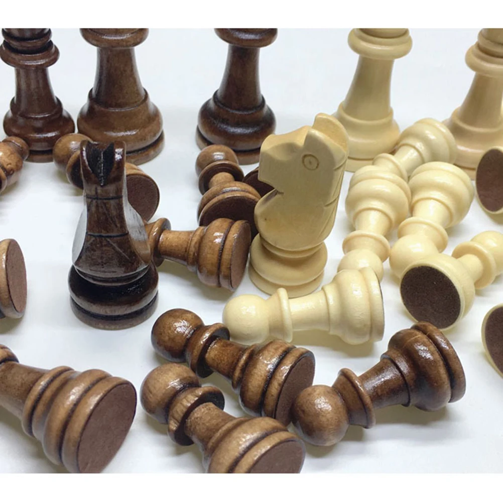 32pcs International Chess Pieces Wooden Chess Pieces Chess Board Replacement Accessories (2.5 Inches)
32pcs International Chess Pieces Wooden Chess Pieces Chess Board Replacement Accessories (2.5 Inches)