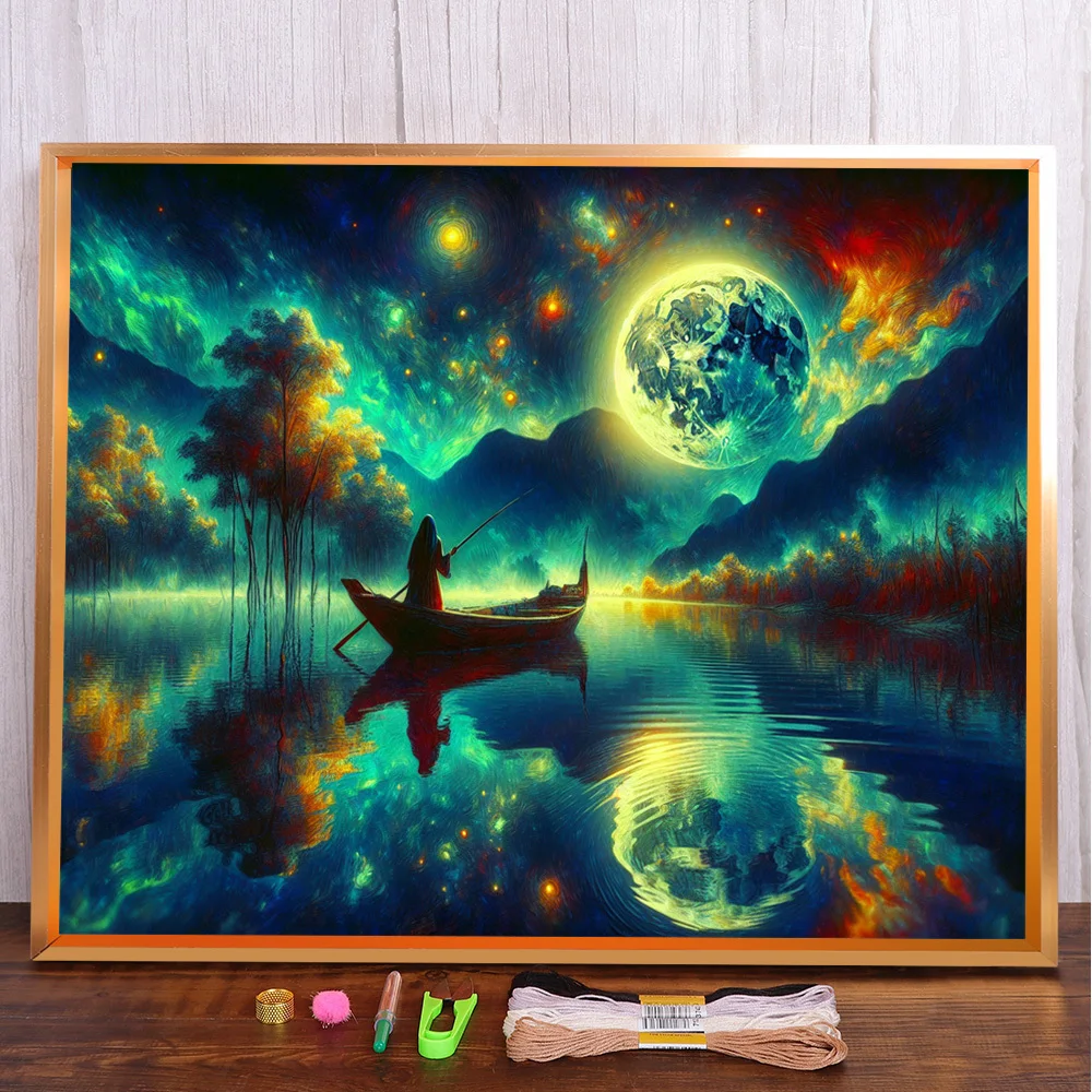 Landscape Moon Night Printed 11CT Cross Stitch DIY Embroidery Set Painting Needlework Knitting Hobby Wholesale For Adults Sales
Landscape Moon Night Printed 11CT Cross Stitch DIY Embroidery Set Painting Needlework Knitting Hobby Wholesale For Adults Sales