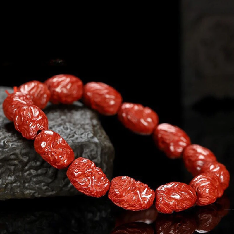 Cinnabar Qitian Great Saint Bracelet Emperor Red Sand Bracelet for Men and Women
Cinnabar Qitian Great Saint Bracelet Emperor Red Sand Bracelet for Men and Women