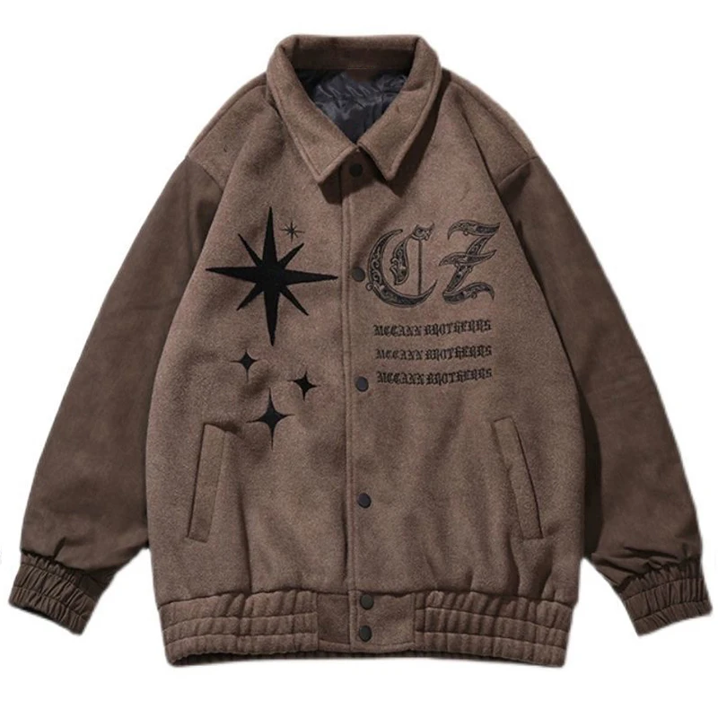 Y2k Vintage Varsity Jacket Men Loose Lapel Pilot Bomber Jacket Baseball Coats Embroidery Return Women Coat Hip Hop Streetwear
Y2k Vintage Varsity Jacket Men Loose Lapel Pilot Bomber Jacket Baseball Coats Embroidery Return Women Coat Hip Hop Streetwear