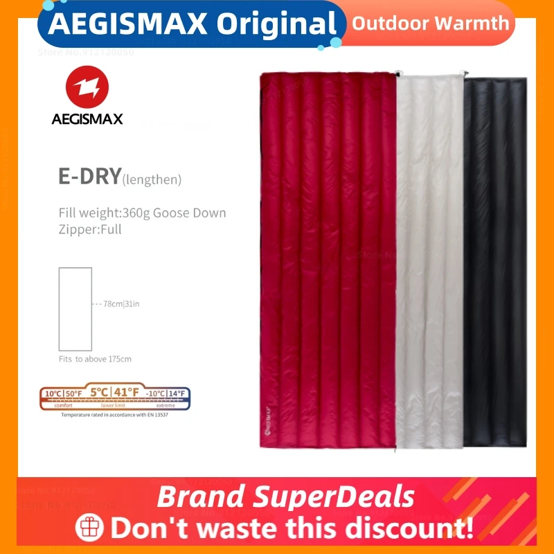 AEGISMAX E-Dry 700FP Ультрасухой спальный мешок на гусином пуху Сверхлегкий уличный спальный мешок для кемпинга и природы, сохраняющий тепло, туристический спальный мешок, новый
AEGISMAX E-Dry 700FP Ультрасухой спальный мешок на гусином пуху Сверхлегкий уличный спальный мешок для кемпинга и природы, сохраняющий тепло, туристический спальный мешок, новый