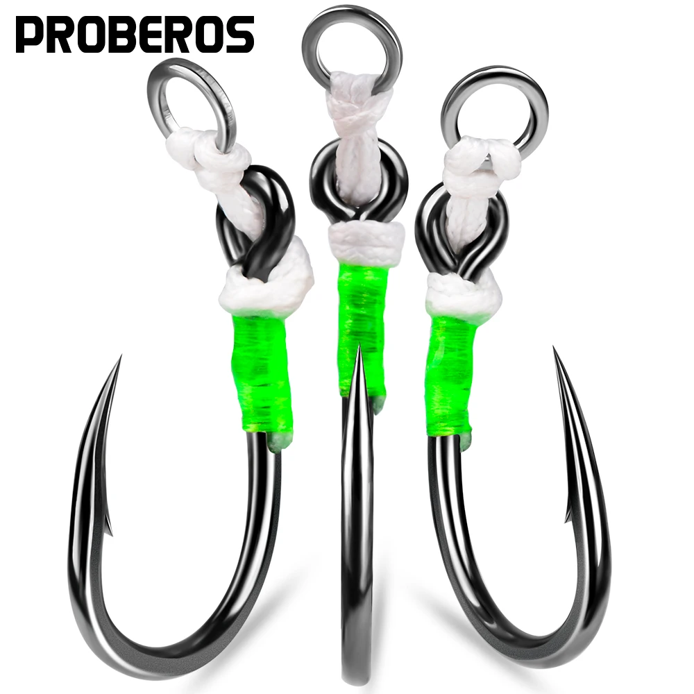 PROBEROS 5pcs/bag Heavy Duty Reinforced Anti-Slip Single Fishing Hook for Sea And Boat Fishing Durable Construction Fishing Gear
PROBEROS 5pcs/bag Heavy Duty Reinforced Anti-Slip Single Fishing Hook for Sea And Boat Fishing Durable Construction Fishing Gear