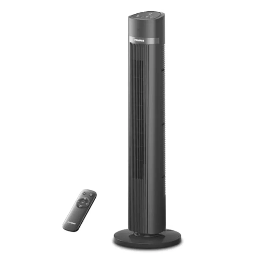 40 inch Bladeless Tower Fan for Bedroom: Grey ABS Plastic, Ultra-Quiet 27 dB, 26 ft/s Airflow, 90 Oscillation, 3 Speeds, 3 Mode
40 inch Bladeless Tower Fan for Bedroom: Grey ABS Plastic, Ultra-Quiet 27 dB, 26 ft/s Airflow, 90 Oscillation, 3 Speeds, 3 Mode
