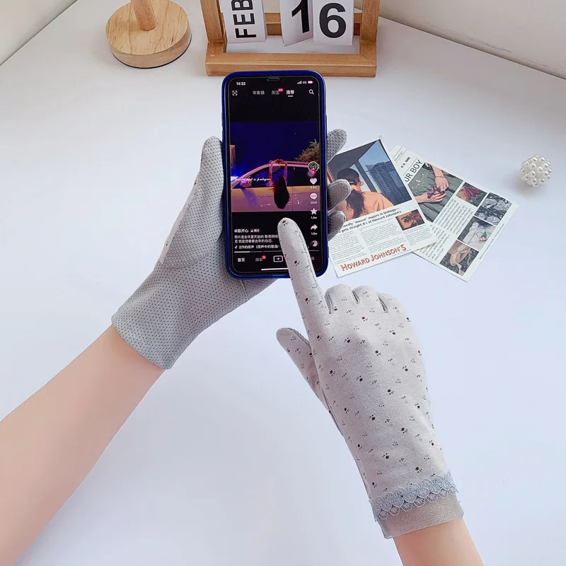 Women Summer Cotton Thin Sun Protection Touch Screen Gloves Lace Anti-UV Breathable Non-Slip Drive Cycling High Elasticity
Women Summer Cotton Thin Sun Protection Touch Screen Gloves Lace Anti-UV Breathable Non-Slip Drive Cycling High Elasticity