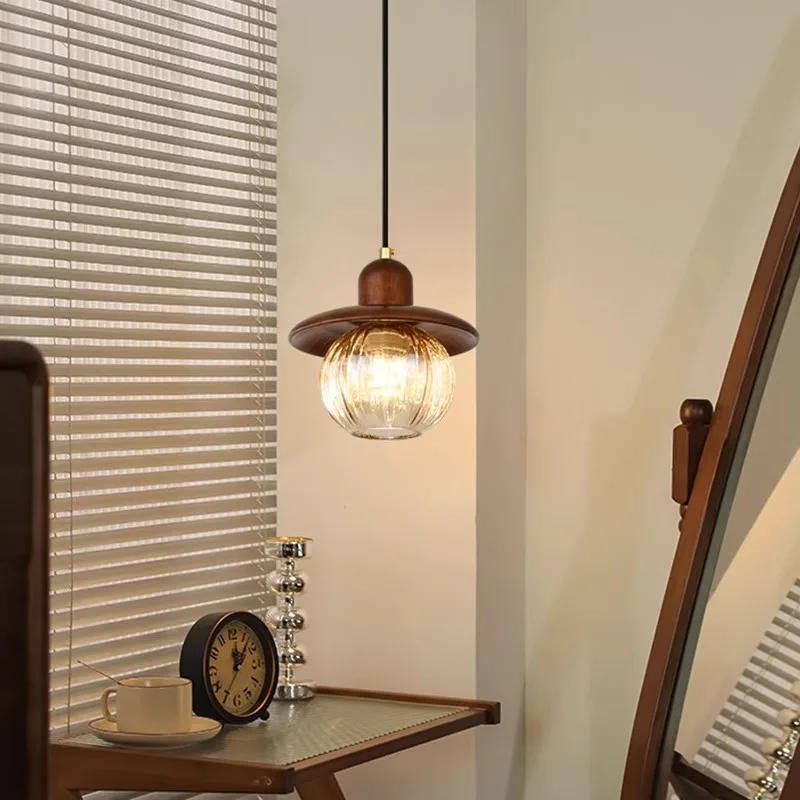 French Mid Century American Retro Solid Wood Pumpkin Mini Pendant Light for Restaurant Bar Bedroom Bedside Home Decor LED
French Mid Century American Retro Solid Wood Pumpkin Mini Pendant Light for Restaurant Bar Bedroom Bedside Home Decor LED