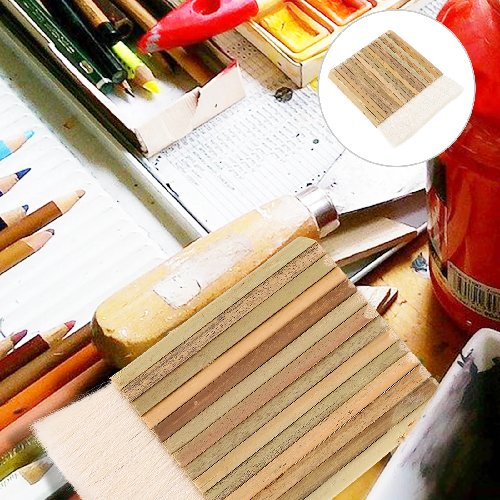 5Pcs Wool Hake Brushes for Watercolor Oil Painting Wide Bamboo Brush Pen Flexible Non-Shedding Art Supplies for Large Area
5Pcs Wool Hake Brushes for Watercolor Oil Painting Wide Bamboo Brush Pen Flexible Non-Shedding Art Supplies for Large Area