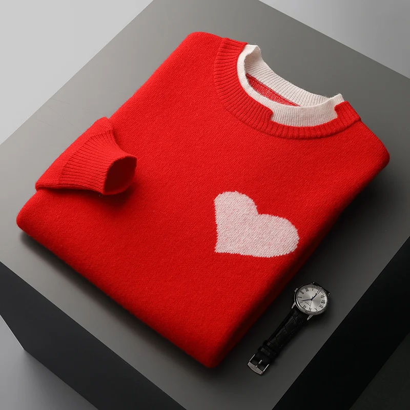Autumn and winter new 100% pure wool men's fashion loose thickening fake two cashmere sweaters.
Autumn and winter new 100% pure wool men's fashion loose thickening fake two cashmere sweaters.