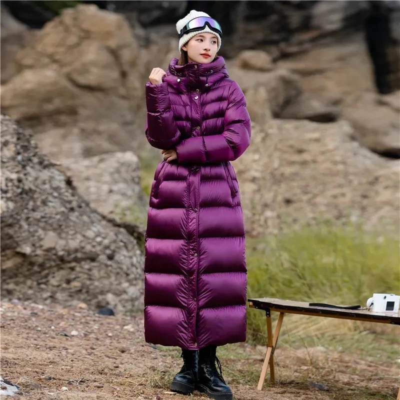 Long Fit -20°C Great Quality Shiny Down Jacket Women‘s Winter Jacket Hooded Parkas Female Warm Thicken Slim White Duck Down Coat
Long Fit -20°C Great Quality Shiny Down Jacket Women‘s Winter Jacket Hooded Parkas Female Warm Thicken Slim White Duck Down Coat