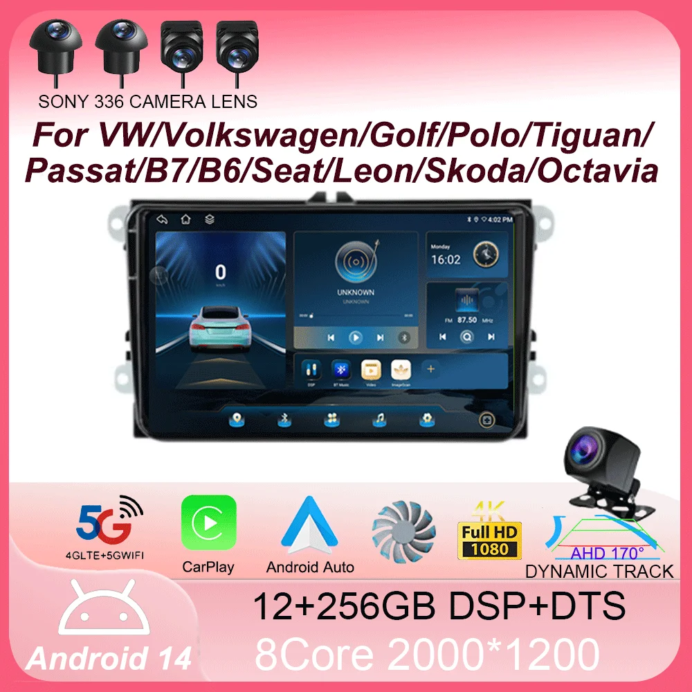Car Radio 9" Android 14 For VW/Volkswagen/Golf/Polo/Tiguan/Passat/B7/B6/Seat/Leon/Skoda/Octavia GPS Navigation Multimedia Player 
Car Radio 9" Android 14 For VW/Volkswagen/Golf/Polo/Tiguan/Passat/B7/B6/Seat/Leon/Skoda/Octavia GPS Navigation Multimedia Player