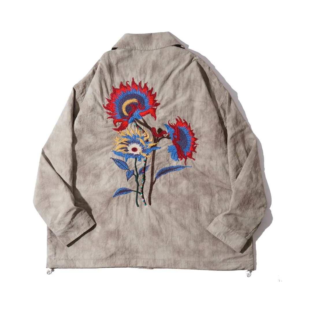 Trendy brand tie-dyeing flowers embroidered long-sleeved shirt for men and women retro street loose casual shirt jacket
Trendy brand tie-dyeing flowers embroidered long-sleeved shirt for men and women retro street loose casual shirt jacket