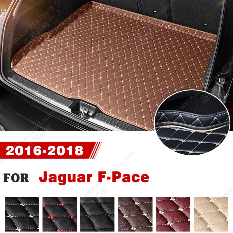 Износостойкий коврик в багажник автомобиля из искусственной кожи для Jaguar F-Pace 2016 2017 2018, автомобильные аксессуары, индивидуальный багажник
Износостойкий коврик в багажник автомобиля из искусственной кожи для Jaguar F-Pace 2016 2017 2018, автомобильные аксессуары, индивидуальный багажник