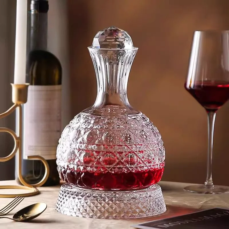 High-grade gem household rotating lead-free European crystal glass nesting process decanter
High-grade gem household rotating lead-free European crystal glass nesting process decanter