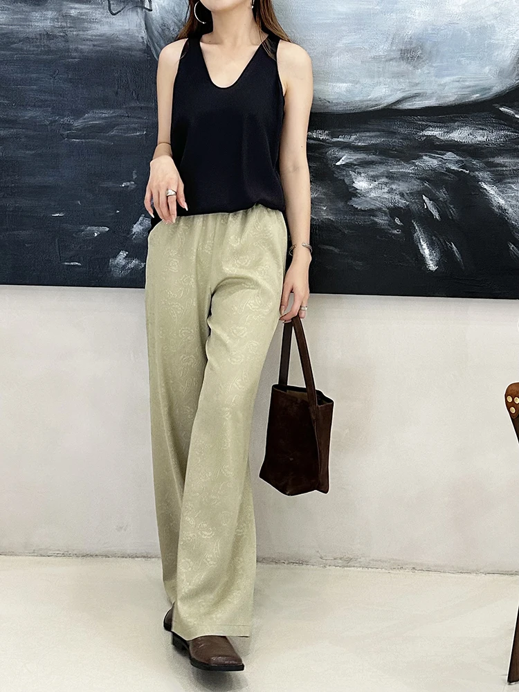 Широкие брюки из плотного шелка 9 мм для женщин, летние, с высокой талией, утягивающие, свободного прямого кроя
Широкие брюки из плотного шелка 9 мм для женщин, летние, с высокой талией, утягивающие, свободного прямого кроя