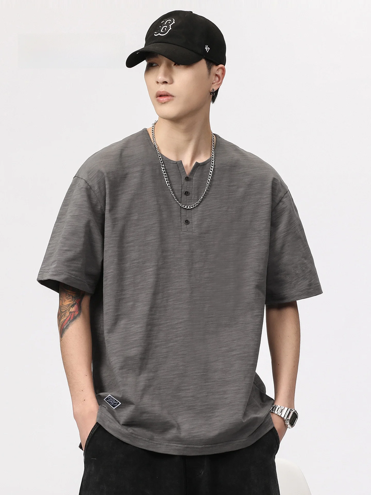 MMOPTOP American Retro Loose Fit Short Sleeve T-Shirt round Neck Half Sleeve Summer Heavy Cotton Men's Casual Top
MMOPTOP American Retro Loose Fit Short Sleeve T-Shirt round Neck Half Sleeve Summer Heavy Cotton Men's Casual Top