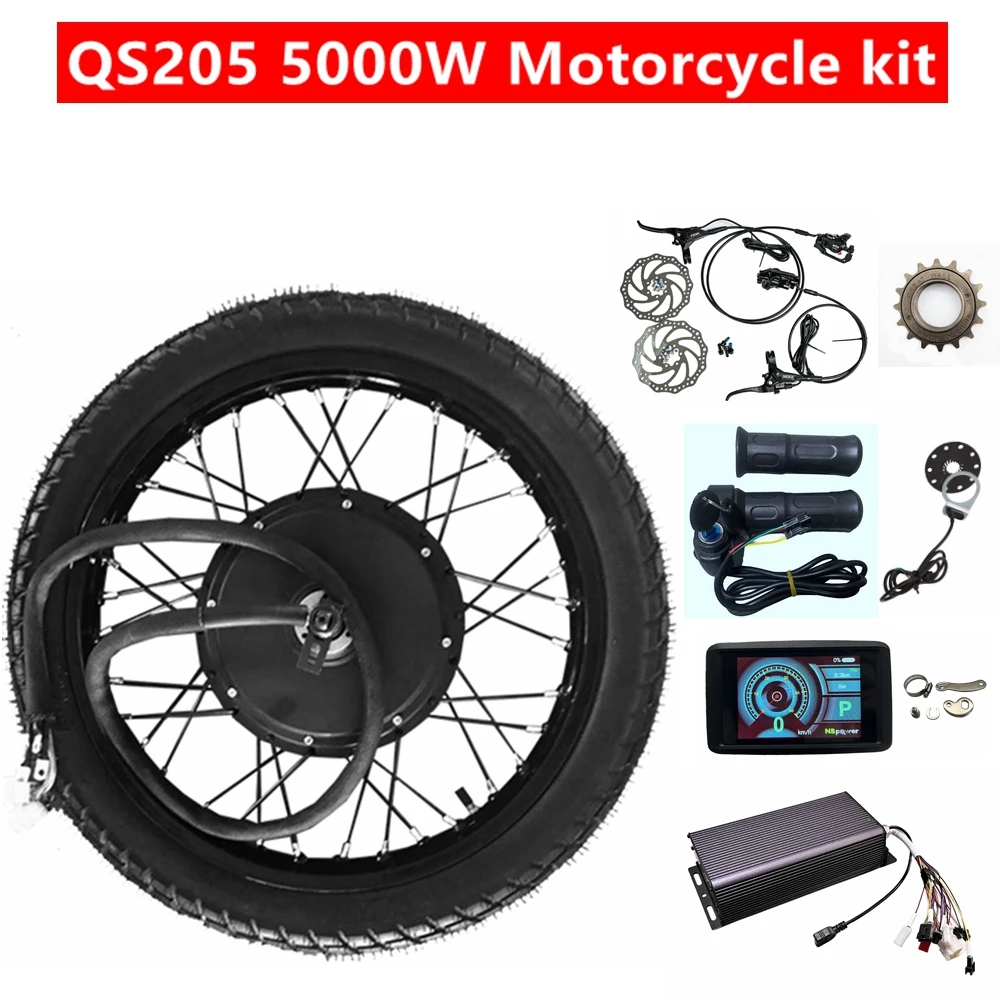 NBpower QS205 50H V3 72v 5000W Rear Motorcycle Wheel Kit 150mm Dropout Electric Bike Conversion Kit sabvoton controller
NBpower QS205 50H V3 72v 5000W Rear Motorcycle Wheel Kit 150mm Dropout Electric Bike Conversion Kit sabvoton controller
