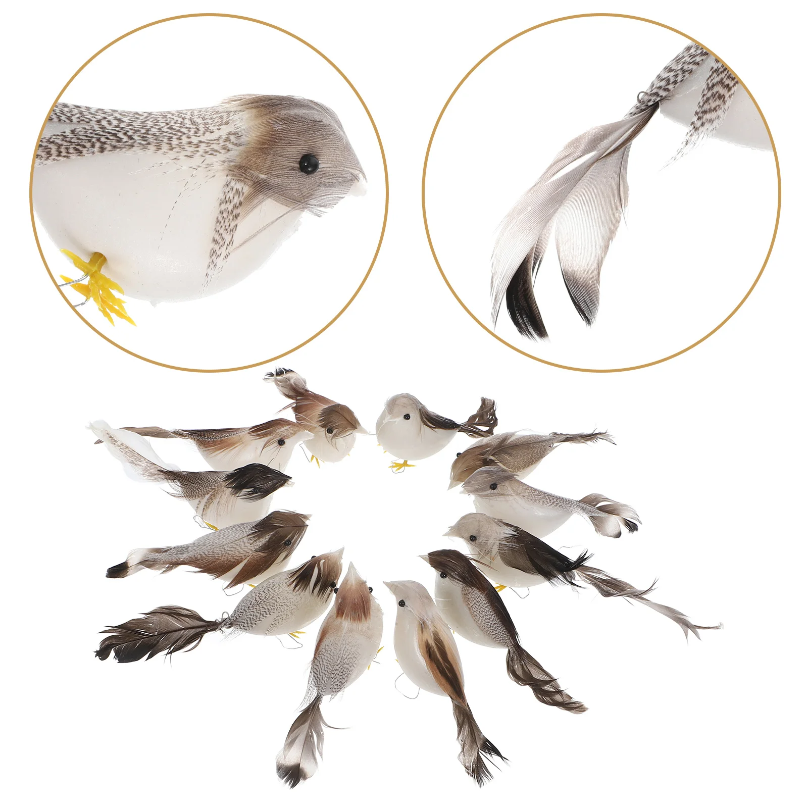12 Pcs Household Garden Floral Decoration 650X500X250CM Foam Miniature Birds Ornaments for Small Tree
12 Pcs Household Garden Floral Decoration 650X500X250CM Foam Miniature Birds Ornaments for Small Tree