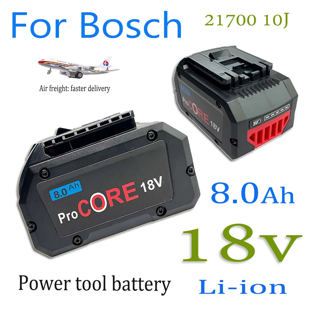 For Bosch 18V 8000mAh 21700 10J Li-ion Battery,Compatible 18V BAT609 BAT618 GBA18V80 Electric Tools Replacement
For Bosch 18V 8000mAh 21700 10J Li-ion Battery,Compatible 18V BAT609 BAT618 GBA18V80 Electric Tools Replacement