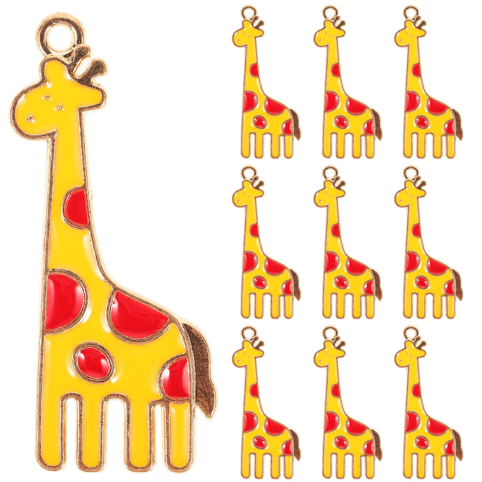 10 Pcs Giraffe Earrings Alloy Pendant Animal Shaped Dangle Mini Necklace Jewelry Making DIY Charms Craft Accessories
10 Pcs Giraffe Earrings Alloy Pendant Animal Shaped Dangle Mini Necklace Jewelry Making DIY Charms Craft Accessories