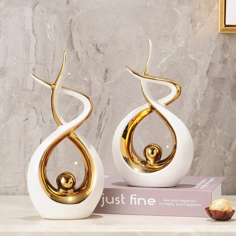 1Pair Abstract Ceramic Figurine Light Luxury Living Room Home Decoration Office Sculpture Decor Desk Accessories Craft Gift
1Pair Abstract Ceramic Figurine Light Luxury Living Room Home Decoration Office Sculpture Decor Desk Accessories Craft Gift