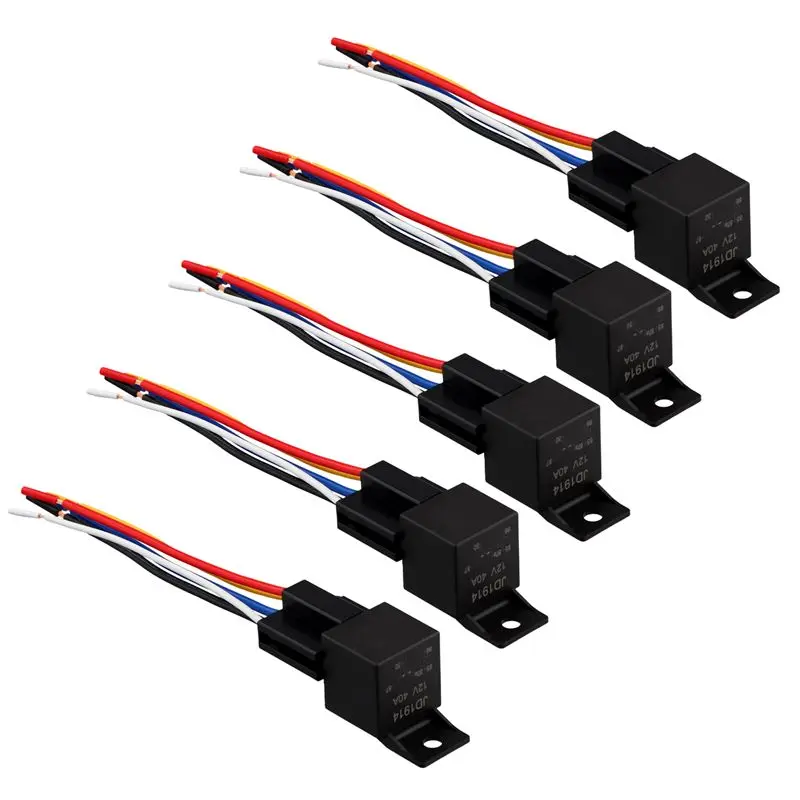 5Pcs 12V/30A Copper Automotive Marine Relay & 5 Wire Harness Socket-A78U
5Pcs 12V/30A Copper Automotive Marine Relay & 5 Wire Harness Socket-A78U