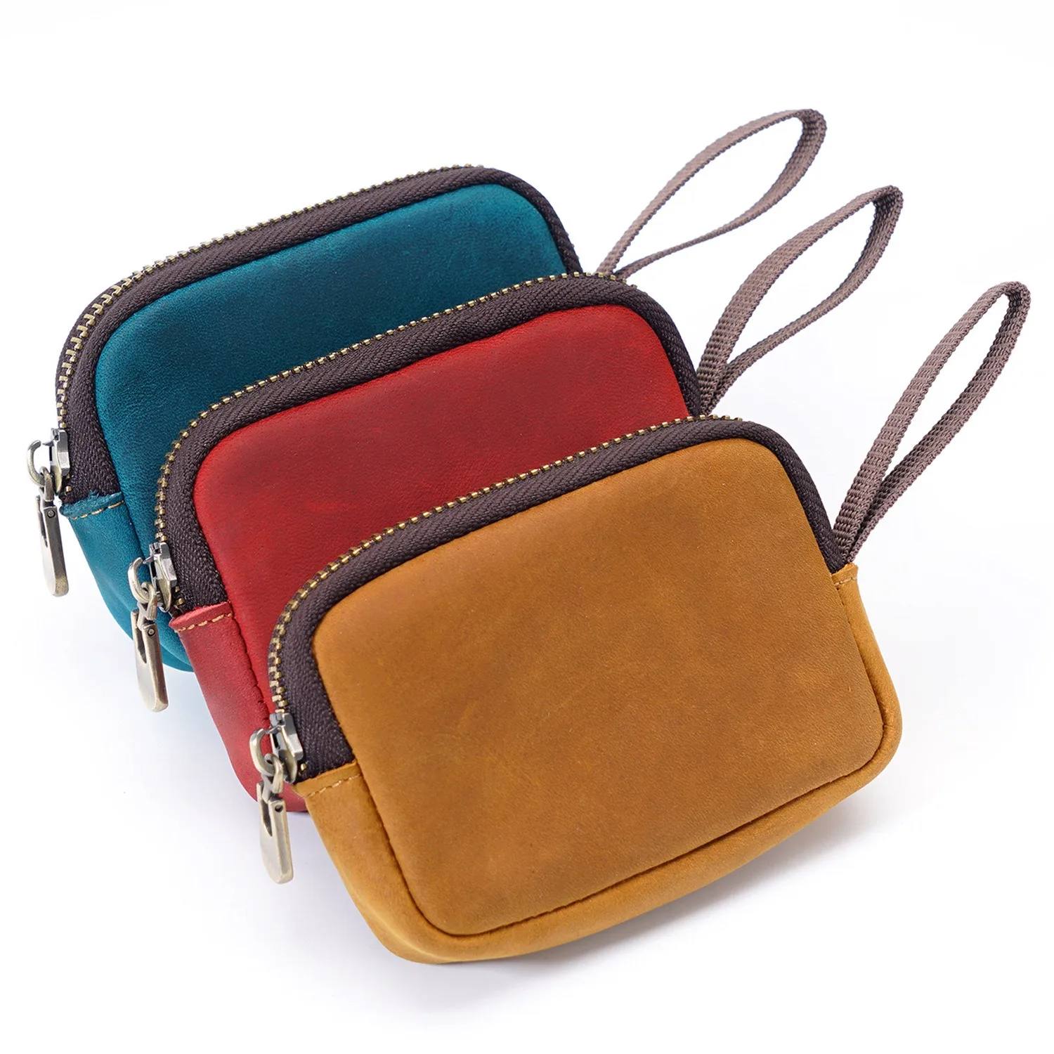 Vintage Genuine Leather Coins Purse with Keychain, Mini Change Holder Zipper Closure Multifunctional Storage Bag for Men Women
Vintage Genuine Leather Coins Purse with Keychain, Mini Change Holder Zipper Closure Multifunctional Storage Bag for Men Women