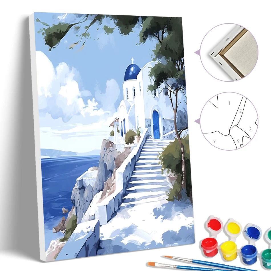 SDOYUNO Painting By Numbers Simple Blue Seaside City Drawing On Canvas 20X30cm With Frame Diy Crafts Oil Art Wall Decororation
SDOYUNO Painting By Numbers Simple Blue Seaside City Drawing On Canvas 20X30cm With Frame Diy Crafts Oil Art Wall Decororation