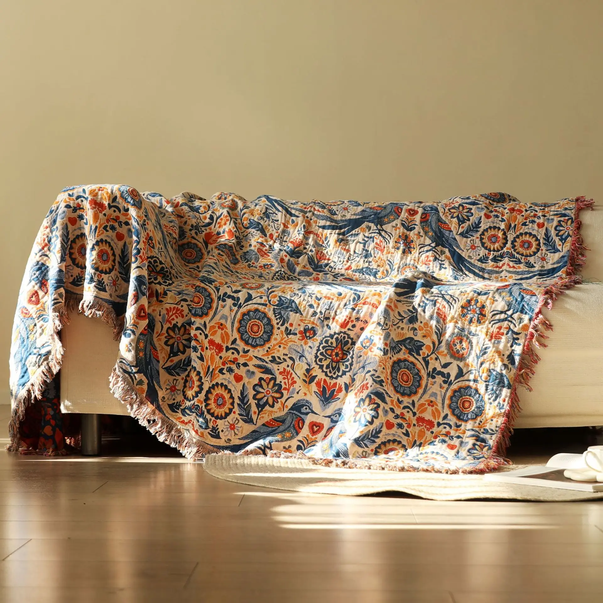 Pure Cotton Blanket Casual Nap Cover Cloth Rural Style Sofa Cloth Four Seasons Universal Purpose Soft Cotton Fabric
Pure Cotton Blanket Casual Nap Cover Cloth Rural Style Sofa Cloth Four Seasons Universal Purpose Soft Cotton Fabric
