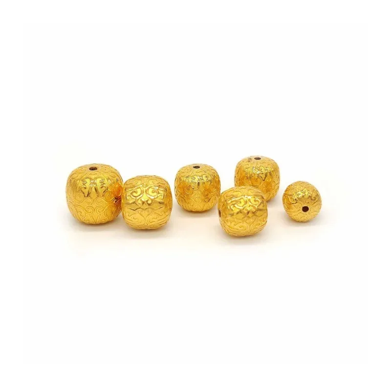 Ancient French Play Yellow-gold Cloud Pattern Old Bead Bucket Bead Top Bead Spacer Bracelet Light Luxury Versatile High-end Acce
Ancient French Play Yellow-gold Cloud Pattern Old Bead Bucket Bead Top Bead Spacer Bracelet Light Luxury Versatile High-end Acce