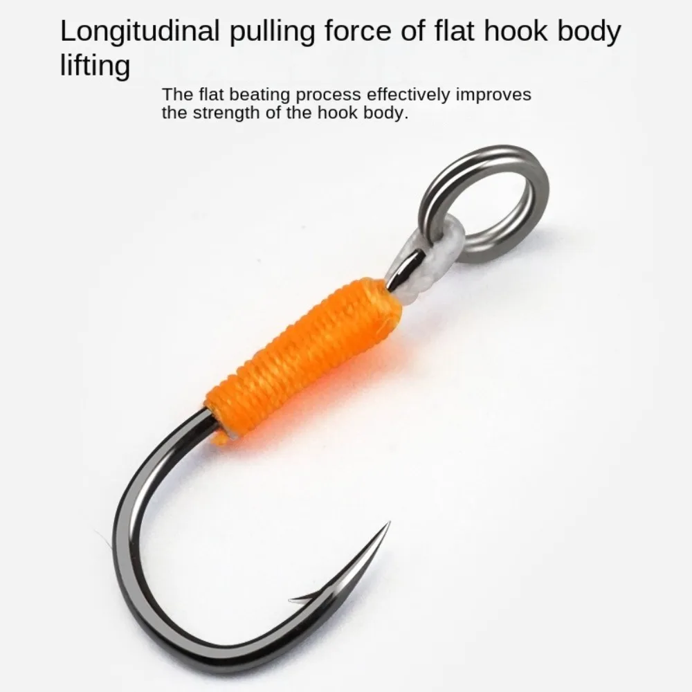 10pcs 2023 Metal Fishing Hook 8#-14# Solid Ring Metal Jig Tail Assist Hooks with Line Hand-tied Barbed Hooks Outdoor Sports
10pcs 2023 Metal Fishing Hook 8#-14# Solid Ring Metal Jig Tail Assist Hooks with Line Hand-tied Barbed Hooks Outdoor Sports