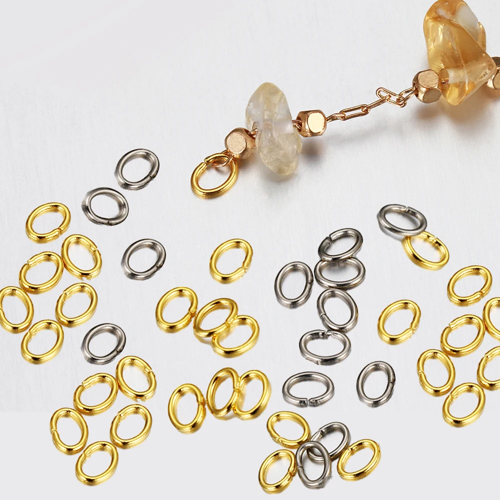 100Pcs 300Pcs Stainless Steel Strong Oval Open Jump Rings Split Ring Connector for DIY Bracelet Necklace Jewelry Making Findings 
100Pcs 300Pcs Stainless Steel Strong Oval Open Jump Rings Split Ring Connector for DIY Bracelet Necklace Jewelry Making Findings