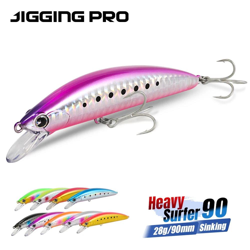 JIGGING PRO Тяжелый тонущий гольян 90 мм 28 г Морская рыболовная приманка для дальнего заброса Воблер Джеркбейт Искусственные жесткие приманки
JIGGING PRO Тяжелый тонущий гольян 90 мм 28 г Морская рыболовная приманка для дальнего заброса Воблер Джеркбейт Искусственные жесткие приманки