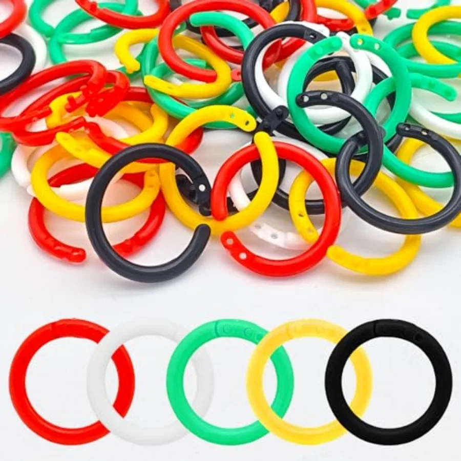 50 Pcs Plastic Binder Rings, Loose Leaf Bder Book Rgs Multi-Color dex Card Rgs Bder Clip Rgs for Flash Cards, Key Rgs, dex Card
50 Pcs Plastic Binder Rings, Loose Leaf Bder Book Rgs Multi-Color dex Card Rgs Bder Clip Rgs for Flash Cards, Key Rgs, dex Card