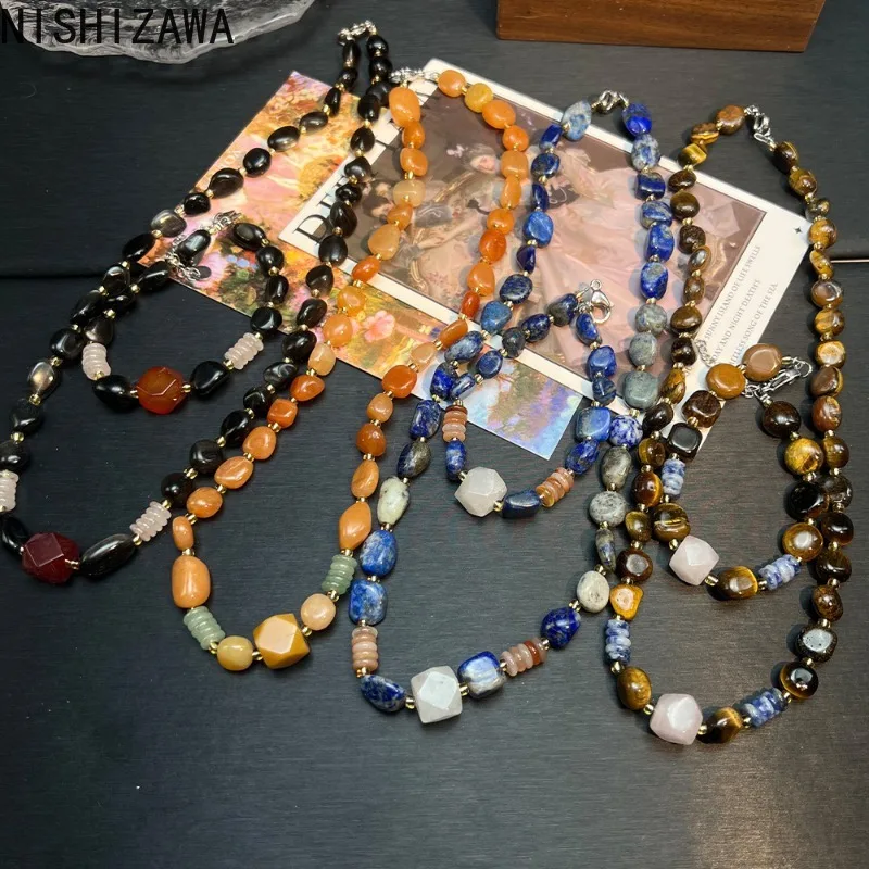 NISHIZAWA Natural Stones Jewelry Sets Irregular Vintage Hyperbole Bracelets for Women Fashion Beaded Pulseras Mujer
NISHIZAWA Natural Stones Jewelry Sets Irregular Vintage Hyperbole Bracelets for Women Fashion Beaded Pulseras Mujer