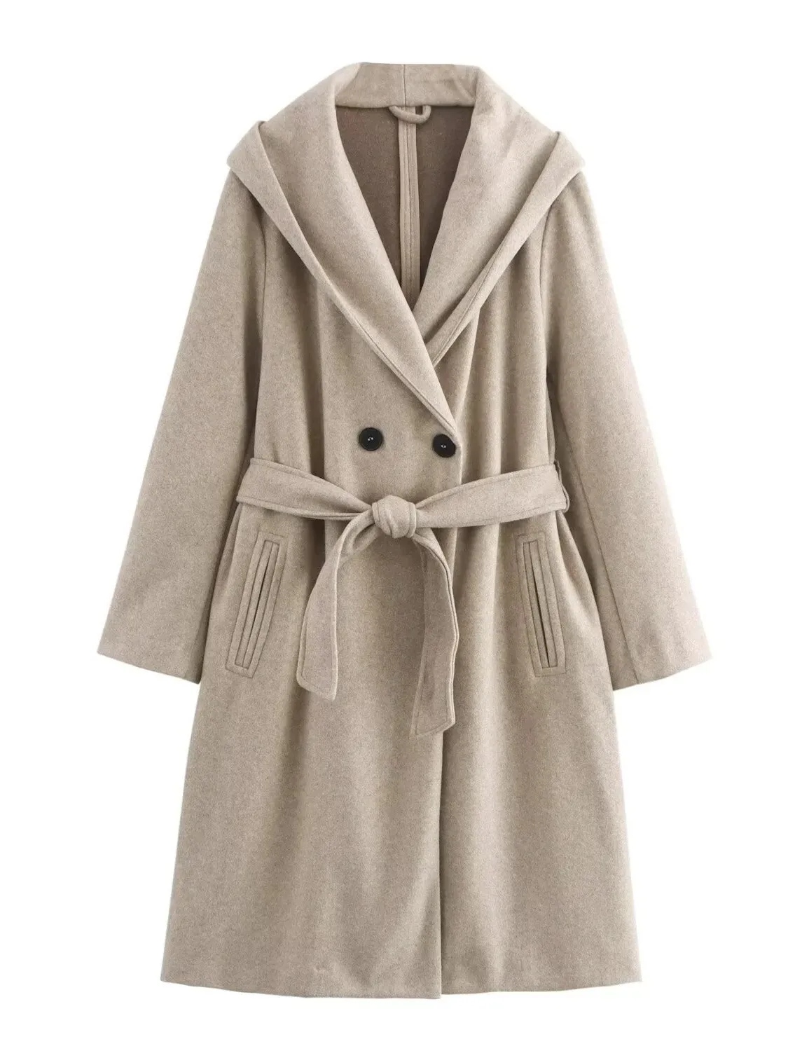 2024 Autumn/winter New Design Sense Loose Long Sleeve Lace Up Cinching Waist Solid Color Medium Long Hooded Woolen Coat 33W1
2024 Autumn/winter New Design Sense Loose Long Sleeve Lace Up Cinching Waist Solid Color Medium Long Hooded Woolen Coat 33W1