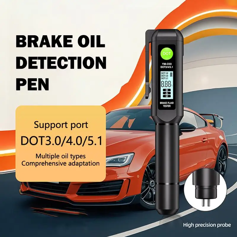 Digital Electronic Brake Fluid Tester Pen DOT3 DOT4 DOT51 Oil Water Content Analyzer for Car Maintenance Garage Use
Digital Electronic Brake Fluid Tester Pen DOT3 DOT4 DOT51 Oil Water Content Analyzer for Car Maintenance Garage Use
