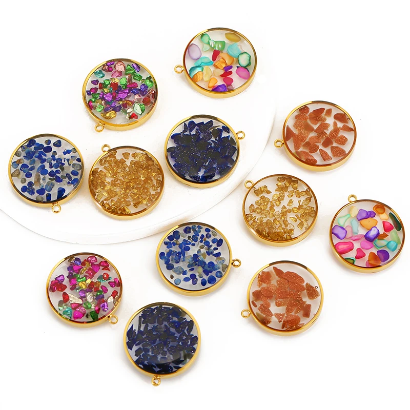3pcs Stainless Steel Round Transparent Colorful Gravel Charm Pendant for DIY Earring Bracelet Jewelry Necklace Making Supplies
3pcs Stainless Steel Round Transparent Colorful Gravel Charm Pendant for DIY Earring Bracelet Jewelry Necklace Making Supplies