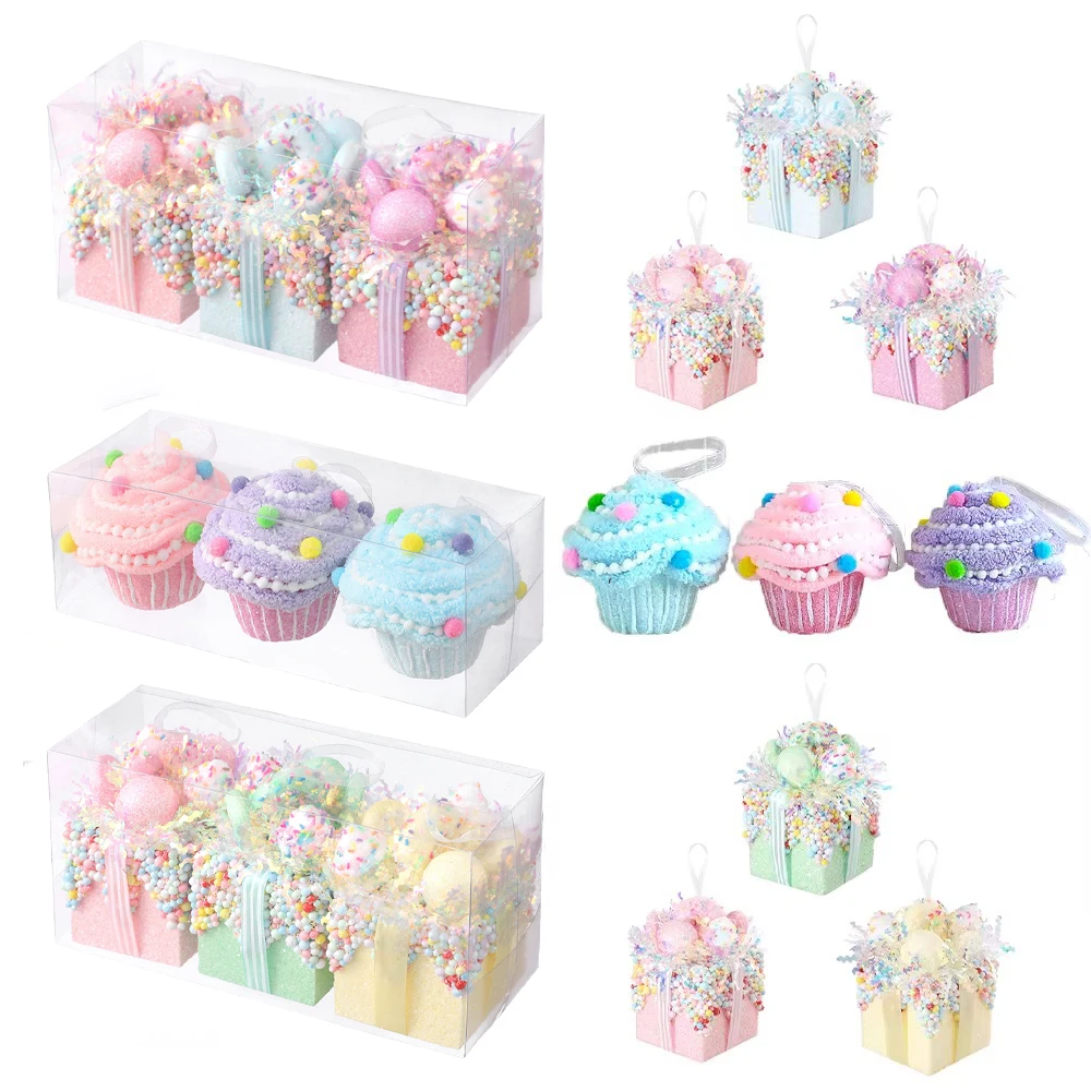 3Pcs/Box Christmas Decoration Macaroni Cupcake Pastel Christmas Gift Box Xmas Tree Ornaments Hanging Boxed Noel New Year Decor
3Pcs/Box Christmas Decoration Macaroni Cupcake Pastel Christmas Gift Box Xmas Tree Ornaments Hanging Boxed Noel New Year Decor