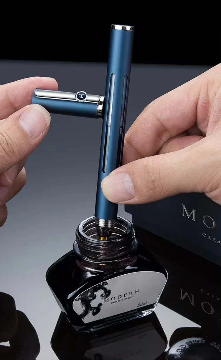 New Creative Large-capacity Magnetic Ink-absorbing Fountain Pen Aluminum Pen Barrel Smooth Business Student Stationery Writing G
New Creative Large-capacity Magnetic Ink-absorbing Fountain Pen Aluminum Pen Barrel Smooth Business Student Stationery Writing G
