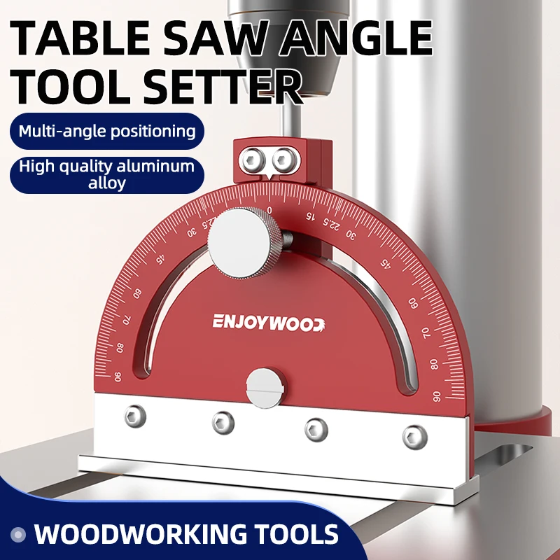 ENJOYWOOD Table Saw Angle Tool Setter Aluminum Alloy 120x120x22.2mm Precise Measurement Quick Angle Adjustment for Woodworking
ENJOYWOOD Table Saw Angle Tool Setter Aluminum Alloy 120x120x22.2mm Precise Measurement Quick Angle Adjustment for Woodworking