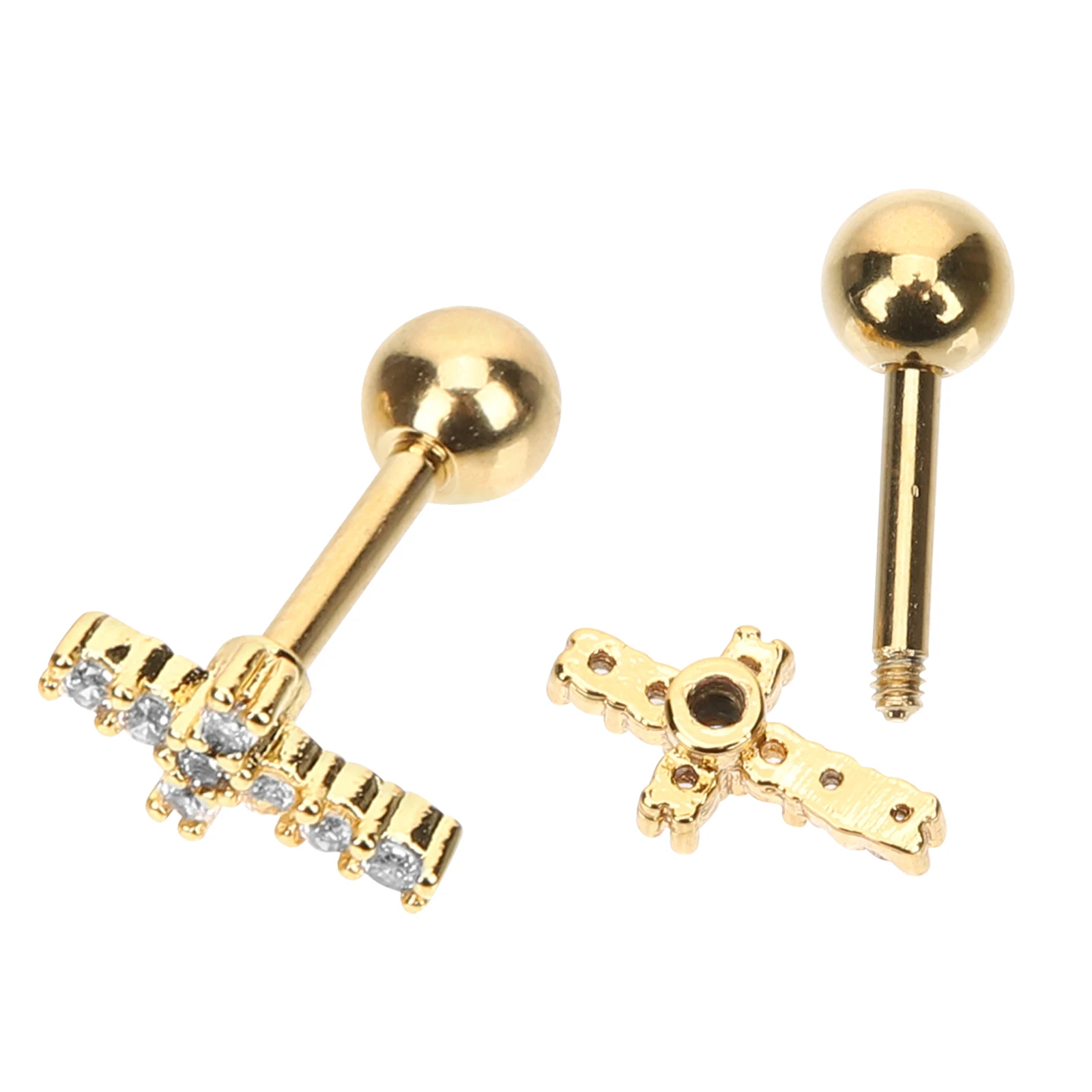 1Pair Cross Stud Earrings Shiny Decoration Daily Wear Cartilage Tragus Piercing Jewelry for Women Earrings Cartilage Earring
1Pair Cross Stud Earrings Shiny Decoration Daily Wear Cartilage Tragus Piercing Jewelry for Women Earrings Cartilage Earring
