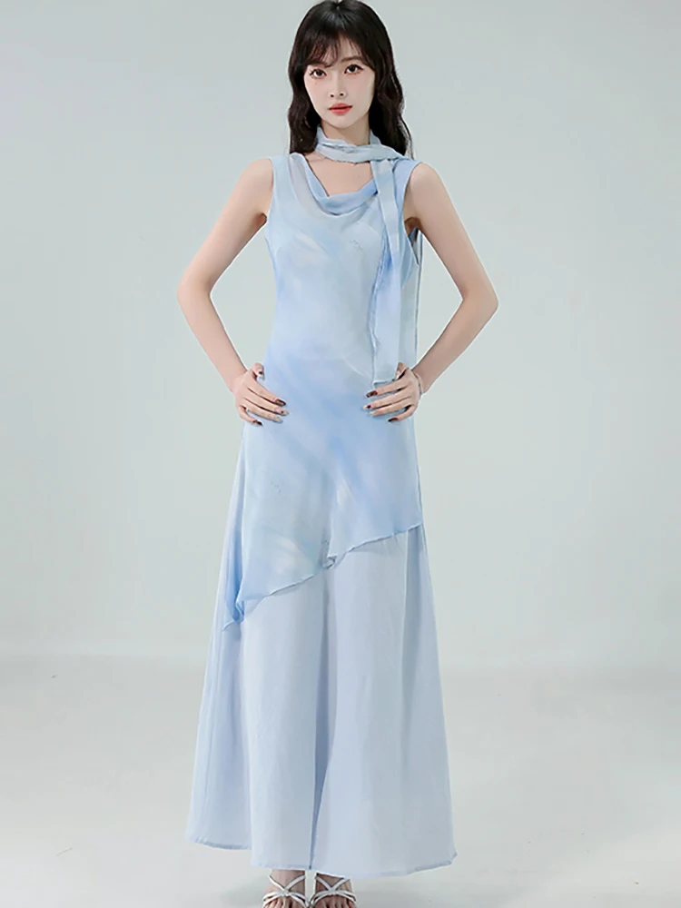 Summer Blue Chiffon Patchwork Sling Long Dress 2026 Korean Elegant Casual Holiday Dress Women Fashion Bodycon Fesitival Dresses
Summer Blue Chiffon Patchwork Sling Long Dress 2026 Korean Elegant Casual Holiday Dress Women Fashion Bodycon Fesitival Dresses