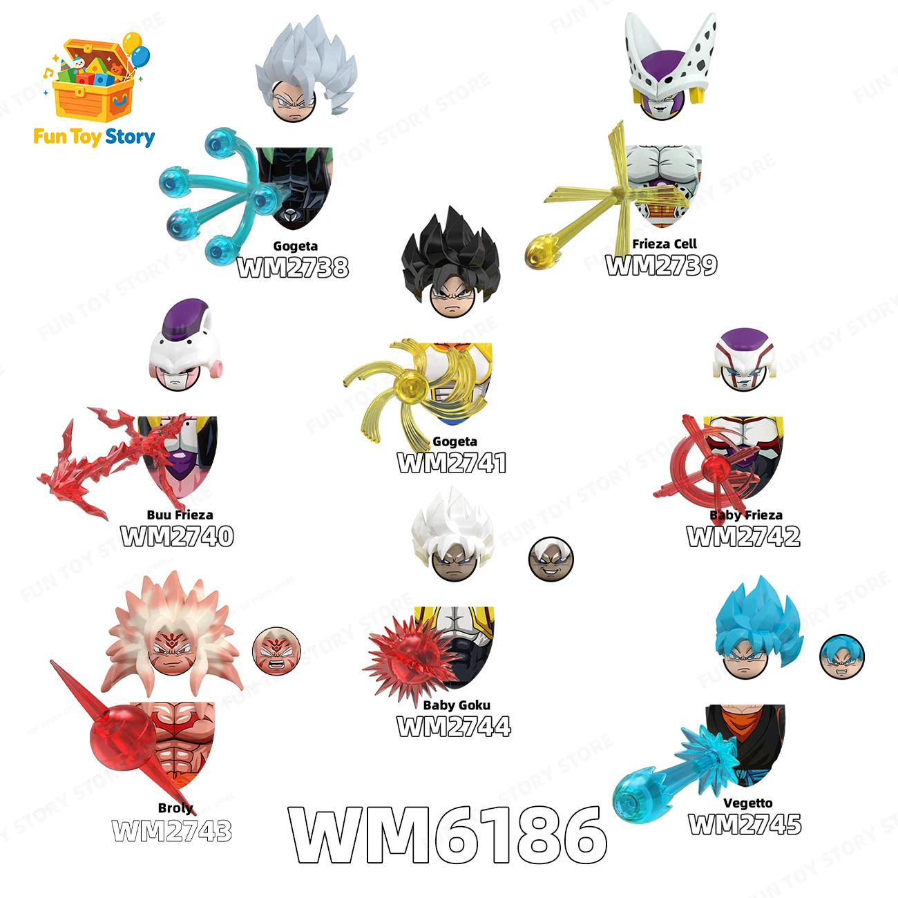 Manga WM6186 Cartoon Anime Saiyan Man Assembled Building Blocks, Renzai Toys, Film and Television Enthusiasts Collected Gifts
Manga WM6186 Cartoon Anime Saiyan Man Assembled Building Blocks, Renzai Toys, Film and Television Enthusiasts Collected Gifts