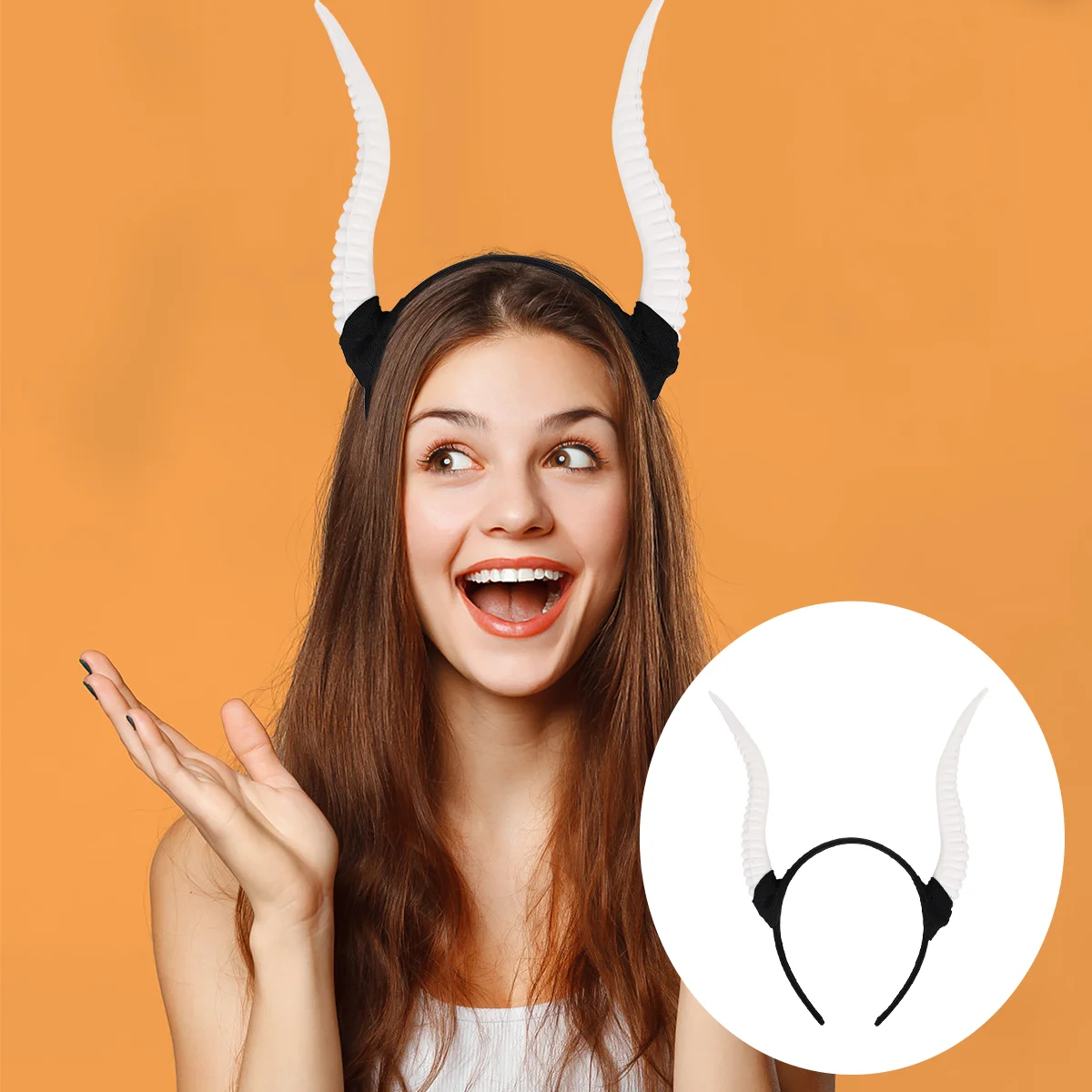 Halloween Horn Headband Croissant Girl Headbands Costume Trumpet Decorations White Miss
Halloween Horn Headband Croissant Girl Headbands Costume Trumpet Decorations White Miss