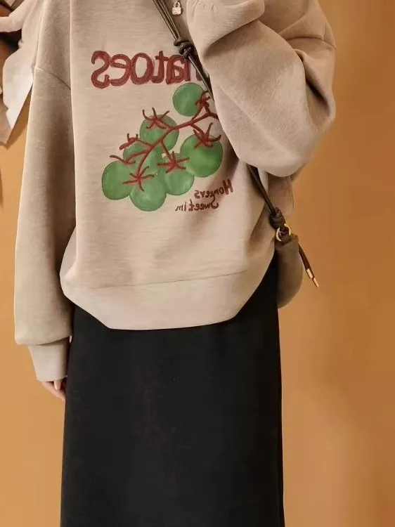Korean Style Fleece Lined Loose Fit Printed Thick Long Sleeve Hoodie Women's Autumn Winter New Arrival Casual Versatile Top
Korean Style Fleece Lined Loose Fit Printed Thick Long Sleeve Hoodie Women's Autumn Winter New Arrival Casual Versatile Top